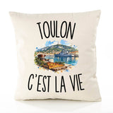 Housse de Coussin Toulon c’est la vie