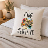 Housse de Coussin Venise c’est la vie