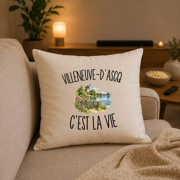 Housse de Coussin Villeneuve-d’Ascq c’est la vie