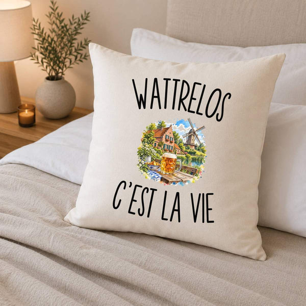 Housse de Coussin Wattrelos c’est la vie
