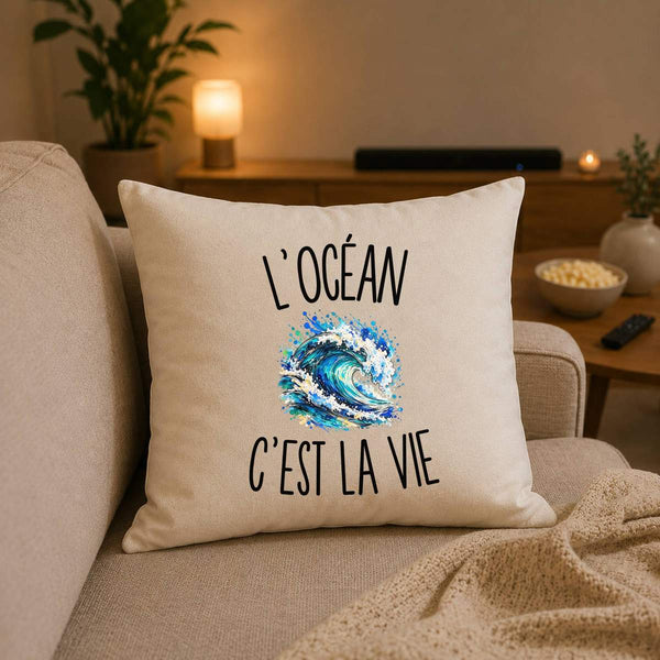 Housse de Coussin L’Océan c’est la vie