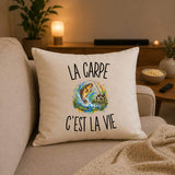 Housse de Coussin La Carpe c’est la vie