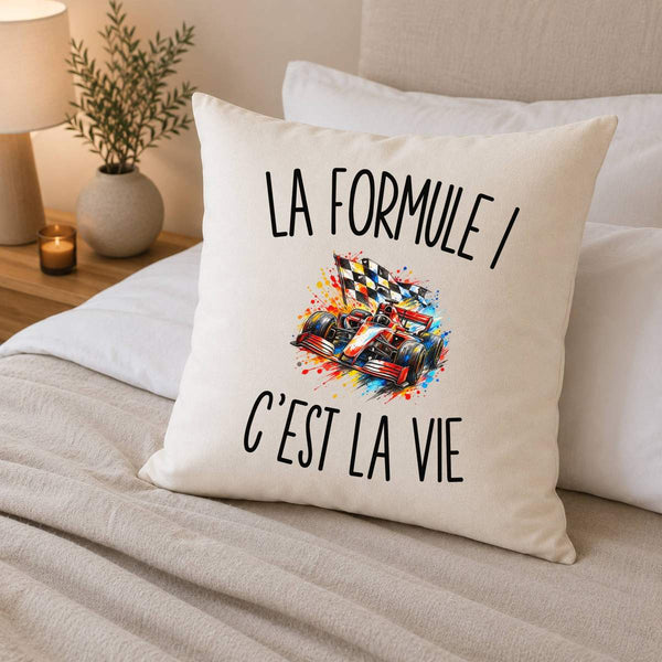 Housse de Coussin La Formule 1 c’est la vie