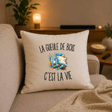 Housse de Coussin La Gueule de Bois c’est la vie