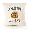 Housse de Coussin La Malbouffe c’est la vie