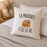 Housse de Coussin La Malbouffe c’est la vie