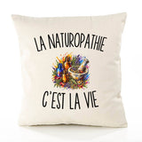 Housse de Coussin La Naturopathie c’est la vie