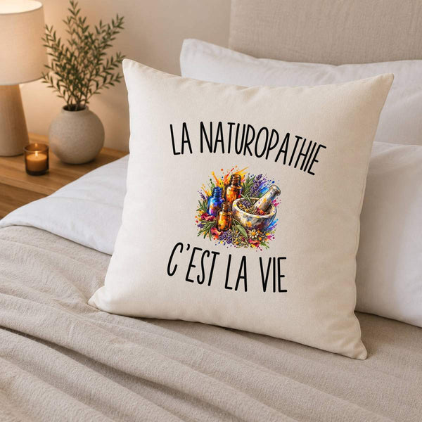 Housse de Coussin La Naturopathie c’est la vie