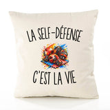 Housse de Coussin La Self-Défense c’est la vie