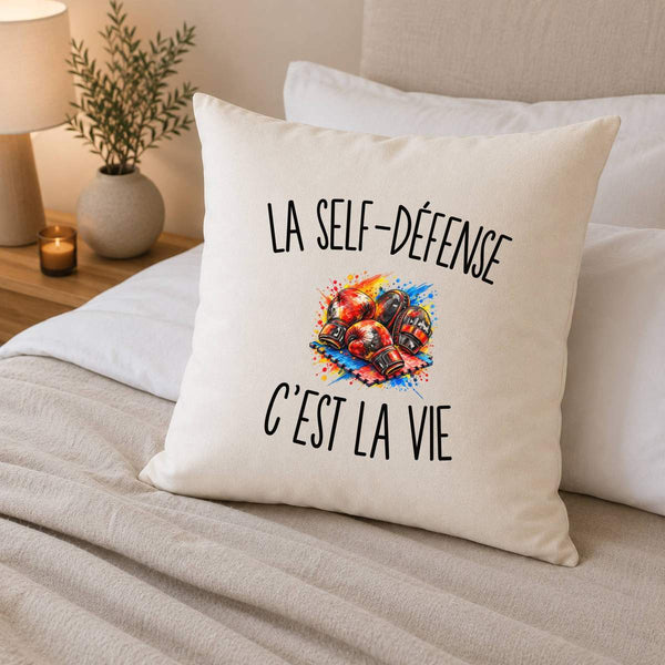 Housse de Coussin La Self-Défense c’est la vie