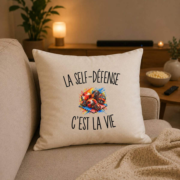 Housse de Coussin La Self-Défense c’est la vie