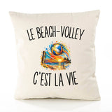 Housse de Coussin Le Beach-Volley c’est la vie