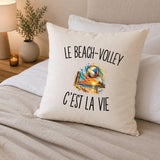 Housse de Coussin Le Beach-Volley c’est la vie