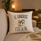 Housse de Coussin Le Canicross c’est la vie