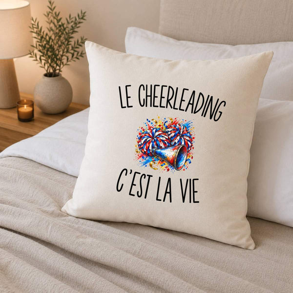 Housse de Coussin Le Cheerleading c’est la vie