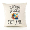 Housse de Coussin Le Chocolat en Cachette c’est la vie