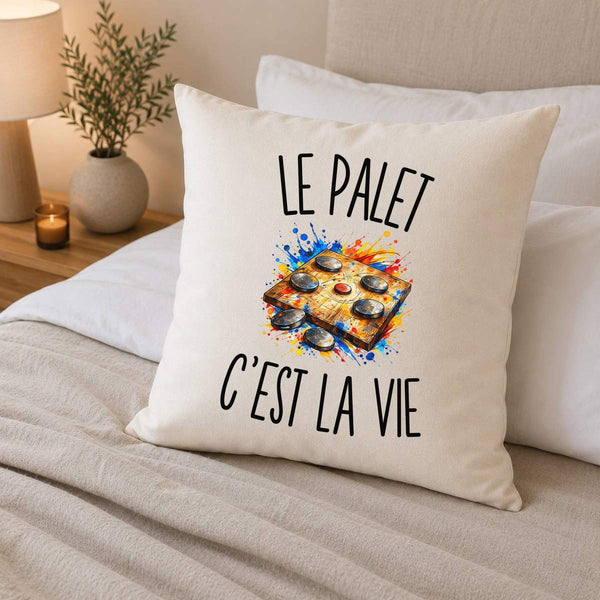 Housse de Coussin Le Palet c’est la vie