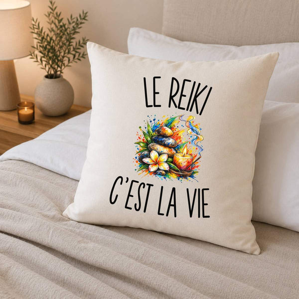 Housse de Coussin Le Reiki c’est la vie
