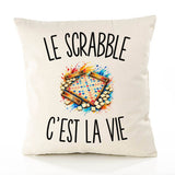 Housse de Coussin Le Scrabble c’est la vie