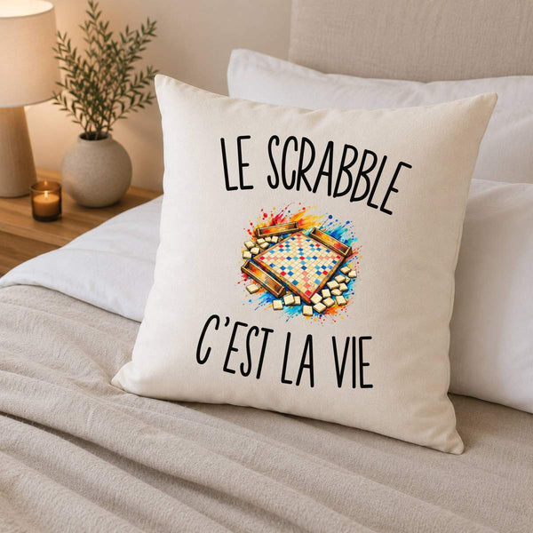 Housse de Coussin Le Scrabble c’est la vie