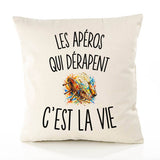 Housse de Coussin Les Apéros Qui Dérapent c’est la vie
