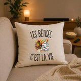 Housse de Coussin Les Bêtises c’est la vie