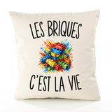 Housse de Coussin Les Briques c’est la vie