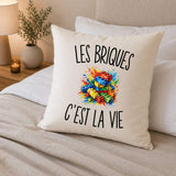 Housse de Coussin Les Briques c’est la vie
