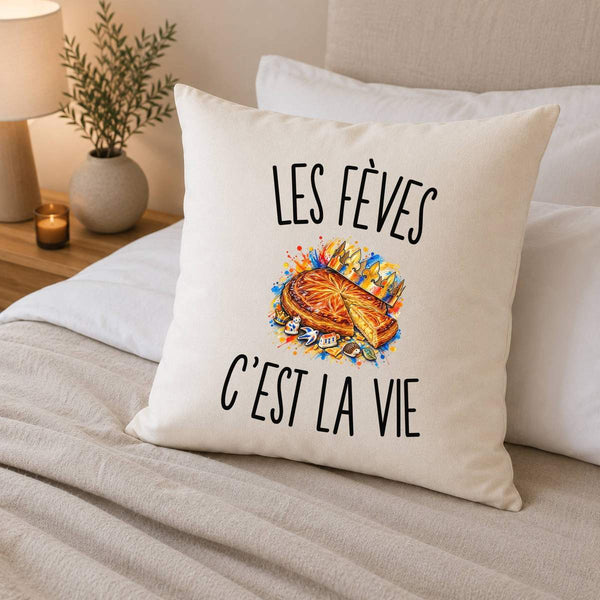 Housse de Coussin Les Fèves c’est la vie