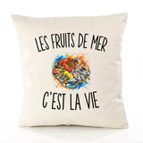 Housse de Coussin Les Fruits de Mer c’est la vie