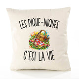 Housse de Coussin Les Pique-Niques c’est la vie