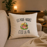 Housse de Coussin Les Pique-Niques c’est la vie