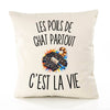 Housse de Coussin Les Poils de Chat Partout c’est la vie