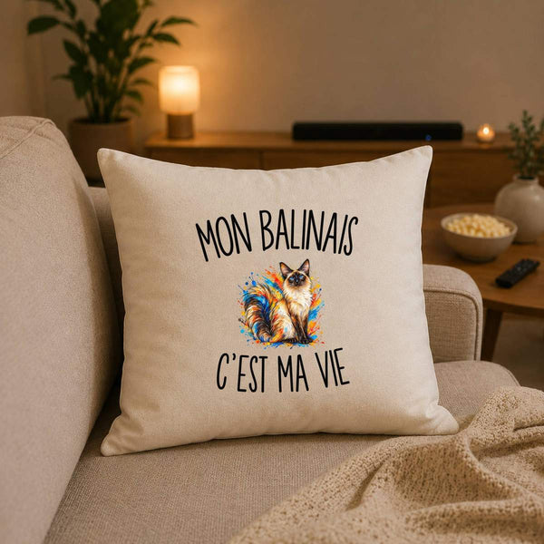 Housse de Coussin Mon Balinais c’est ma vie