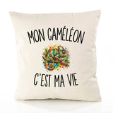 Housse de Coussin Mon Caméléon c’est ma vie