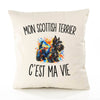 Housse de Coussin Mon Scottish Terrier c’est ma vie
