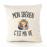 Housse de Coussin Mon Sibérien c’est ma vie