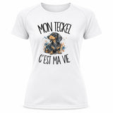 T-shirt de Sport Femme Mon Teckel c'est ma vie