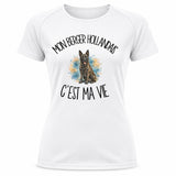 T-shirt de Sport Femme Mon Berger Hollandais c'est ma vie