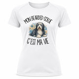 T-shirt de Sport Femme Mon Bearded Collie c'est ma vie