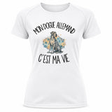 T-shirt de Sport Femme Mon Dogue Allemand c'est ma vie