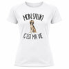 T-shirt de Sport Femme Mon Saluki c'est ma vie