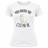 T-shirt de Sport Femme Mon Angora Turc c'est ma vie