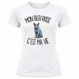 T-shirt de Sport Femme Mon Bleu Russe c'est ma vie