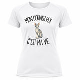 T-shirt de Sport Femme Mon Cornish Rex c'est ma vie