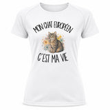 T-shirt de Sport Femme Mon Chat Européen c'est ma vie