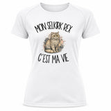 T-shirt de Sport Femme Mon Selkirk Rex c'est ma vie