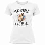 T-shirt de Sport Femme Mon Tonkinois c'est ma vie
