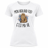 T-shirt de Sport Femme Mon Highland Fold c'est ma vie