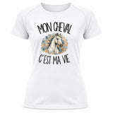 T-shirt de Sport Femme Mon cheval c'est ma vie